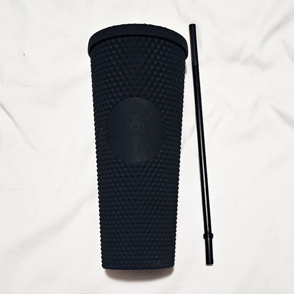 Starbucks New Venti Matte Black Soft Touch Studded Tumbler 24 oz - Picture 11 of 12